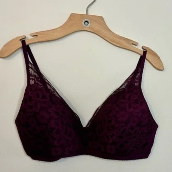 EUC Knix Lace Deep-V Bra in Deep Purple - Size XXL - Picture 2 of 6